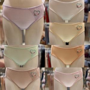비너스 란제리 (2종세트)면100 요일 팬티 하트꽃 나염 편안한 착용감 위생적인 순면 데일리 여성 팬티 (VPT6957) VPT6957S0000