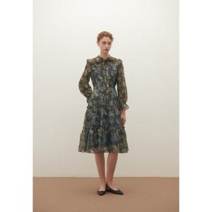 샤틴 리본넥 프린트 원피스 (S253B653) S253B653