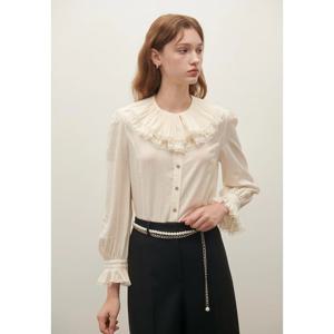 샤틴 더블 프릴 플리츠 카라 블라우스 (S253B252) S253B252