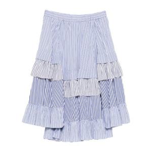 꼼데가르송 버티컬 스트라이프 티어드 러플 스커트 RQS010 0511