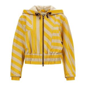 펜디 페킨 스트라이프 크롭 후드 재킷 FLF858AOHU F1W0T