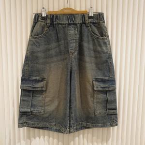 [유솔(아동)]UNI 찰랑 카고 버뮤다 데님 (2컬러) ULTH26501