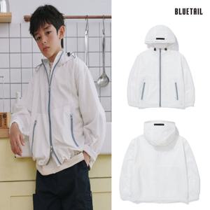 [블루테일]AAB1JP02WT화이트 절개 후드 점퍼