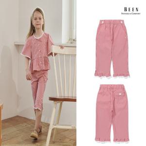 [빈]BA24PT02RD레드 깅엄 체크 팬츠