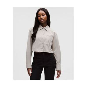 룰루레몬 lululemon LULULEMON 우븐 크롭 버튼업 롱슬리브 셔츠 DOWN LW3KKZS-072762 461418