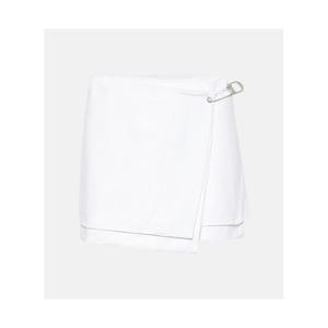 프라다 코튼 블렌드 트위드 랩 미니스커트 P00461457