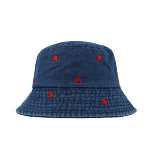 지센 HC41 하트 패턴 데님 버킷햇 LAAPQ305BL