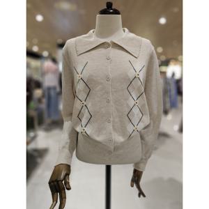 랩 아가일 니트 가디건 AS7XG177 AS7XG177