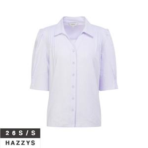 헤지스여성 HSSH6B404 코튼 도비 러플 블라우스