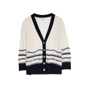 [엘러브] 새상품 에르메스 26SS 엑스리브리스 자카드 캐시미어 롱슬리브 가디건 36 블랑나크르 6HA0334