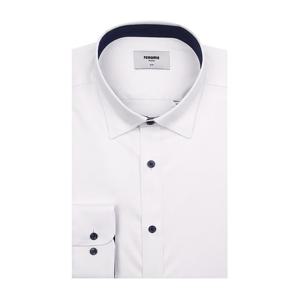 [레노마(셔츠)]뱀부 폴리스판 트윌 스판 솔리드 슬림핏 긴팔 셔츠 RQSSL0107-WH