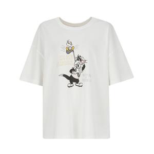 [메르시앤 에스]루니툰즈 콜라보 피그먼트 코튼 티셔츠 MC5STW4