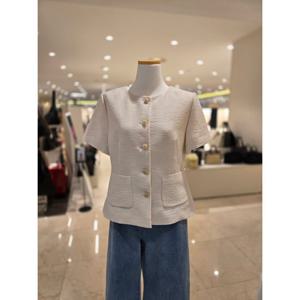 [에이비에프지]투포켓 라운드넥 슬림핏 반팔 자켓AGNA2HJ01D