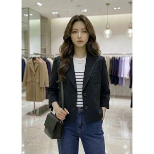 [숲]베이직 칠부소매 투버튼 자켓  SC4JK902