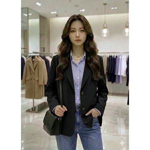 [숲]뒤 트임 투버튼 자켓  SC4JK39A