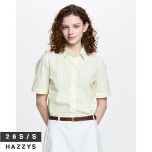 헤지스여성 HSSH6BC46 코튼 반팔 셔츠