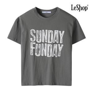 르샵  썬데이 프린팅 반팔 티셔츠 (BQ3TS035A)