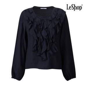 르샵  트리플 러플 아일렛 리본 블라우스 (BQ3BL028A)