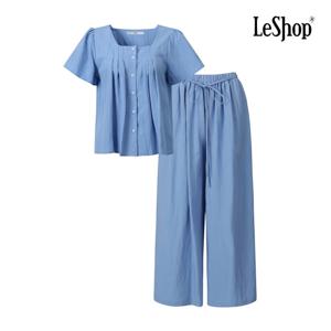 르샵  스퀘어넥 다트 반팔 블라우스 셋업 (BQ3ST007A)