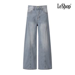 르샵  라운딩 절개 와이드 데님 팬츠 (BQ3PT022A)