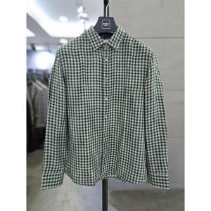 바쏘옴므 세이브존03 바쏘옴므 남자 그린 셔츠 린넨100 체크 남방 BSAFA1TT34A