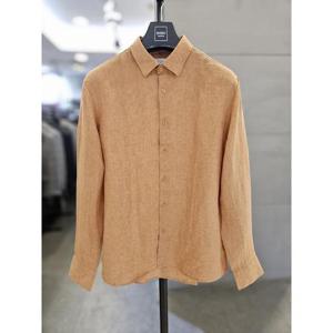 바쏘옴므 세이브존03 바쏘옴므 남자 셔츠 린넨100 긴팔 무지 남방 BSAFA1TT35A