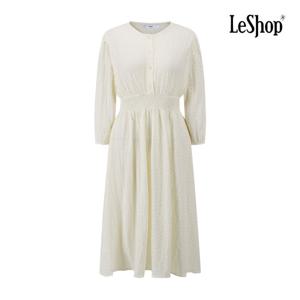 [르샵]버튼 라운드넥 스모크 원피스 BQ3OP015A