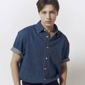 [지오다노] 남자 여름 데님 반팔 셔츠 651104