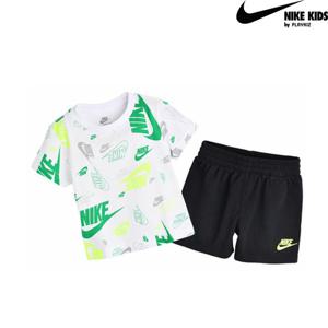 나이키 AOP 쇼츠 반팔 반바지 세트 1-4세 A252ST846P