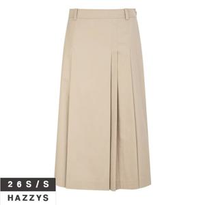헤지스여성 HSSK6B305 턱장식 면혼방 플리츠스커트