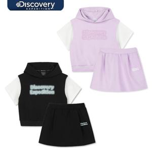 디스커버리키즈 DKAZ26063 여아 반팔 후드티+스커트 2SET