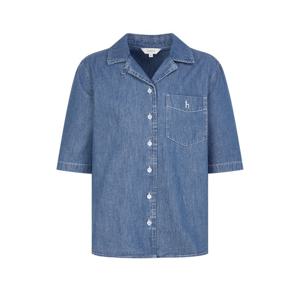 헤지스 여성 26SS  반팔 데님 카라 셔츠 HSSH6B401B2