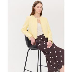 질스튜어트 뉴욕 여성 26SS 옐로우 포켓 코튼혼방 트위드자켓 JSJA6B220Y1