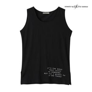 나인식스뉴욕  레터링 레이어드 민소매 티셔츠 (NQ3TS013M0)