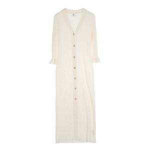 [엘러브] 새상품 에르메스 팔레프루아 리믹스 하프 슬리브 롱가디건 34 블랑나뛰렐 6HA0337