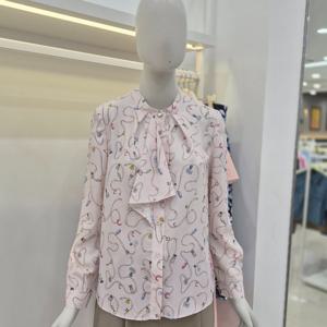 [꼼빠니아]노카라 레이스 프린트 블라우스 CAFU3-WRB010_JK