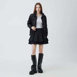 [에고이스트]밴딩 러플 티어드 미니스커트 ES1WS162