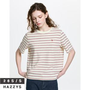 헤지스여성 HSTS6B423 루즈핏 코튼린넨 반팔 티셔츠