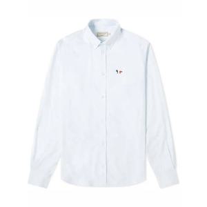 라프리마 메종키츠네 트리컬러 폭스 패치 클래식 셔츠 BD FM00400WC2010 LB