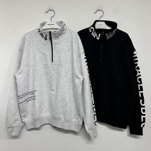 인터크루 HC10 남여)하이넥 레터 반집업 ITX3TT01A