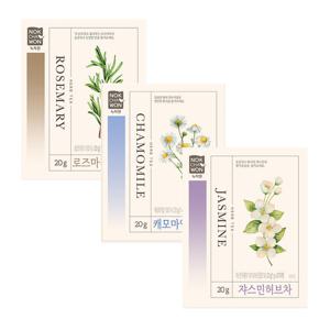 [녹차원] BEST 허브차 3종(캐모마일+쟈스민+로즈마리)