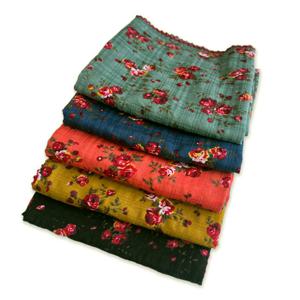 3매입 작은장미꽃 아사면 에티켓 빅사이즈 손수건세트/미니스카