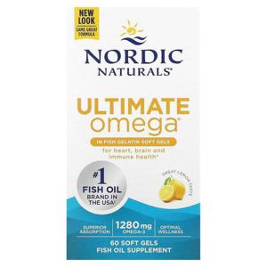 해외직구 Nordic Naturals 노르딕내추럴스 얼티메이트 오메가 1280mg 레몬향 소프트젤 60정 Omega