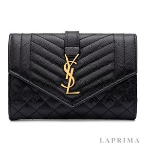 [생로랑] 모노그램 플랩 카드지갑 651026-BOW91-1000