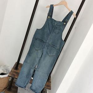 청바지남성 여성 데일리 캐주얼 멜빵 청바지 데님 바지 나들이룩