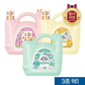 [빠른배송] 샤프란 아우라 섬유유연제 용기 5.5L x 2개 3종 택1