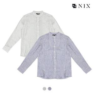 [NIX]남) 린넨 레귤러핏 헨리넥 셔츠(FNPECSL102P)