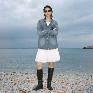 피플오브더월드 헤링본 데님 셔츠 자켓