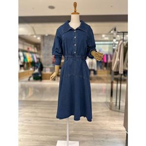 [코데즈컴바인] 오픈카라 뒷밴딩 A라인 원피스 (CJA-DO503W2)