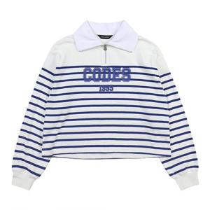 [코데즈컴바인] 2도프린트 반집업 스트라이프 티셔츠 (CJA-TS505W2)